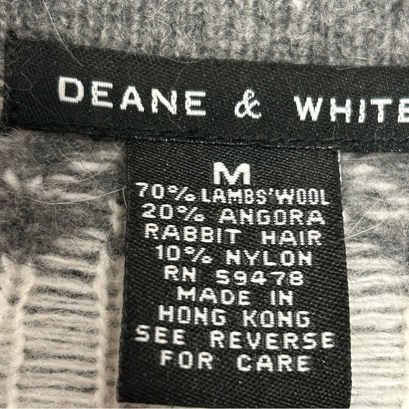 Deane & White Vintage Lambs Wool Blend Nordic Fair Isle Style Sweater Sz M - Picture 10 of 11